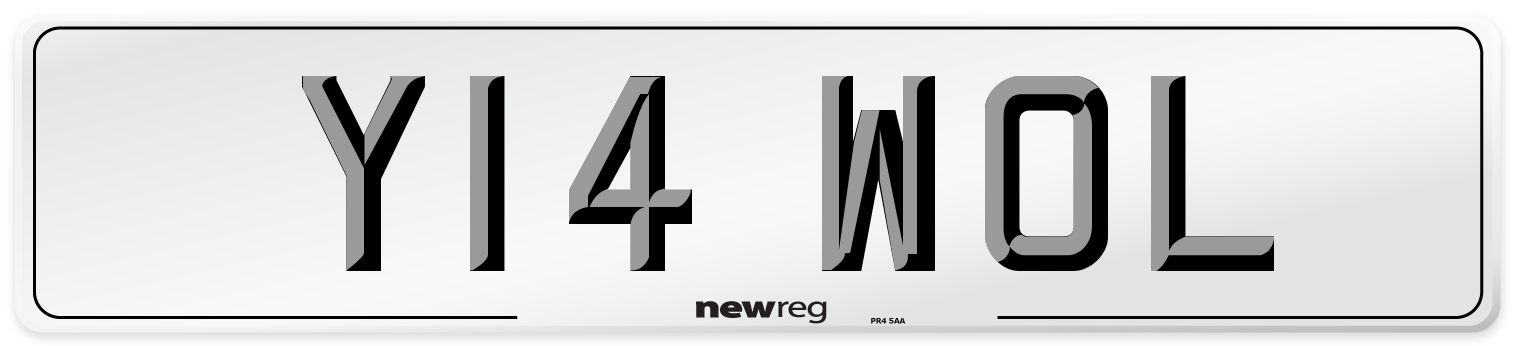 Y14 WOL Number Plate from New Reg